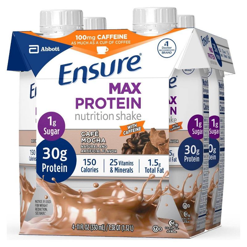 Ensure Max Protein Nutritional Shake - Mocha - 4ct/44 fl oz