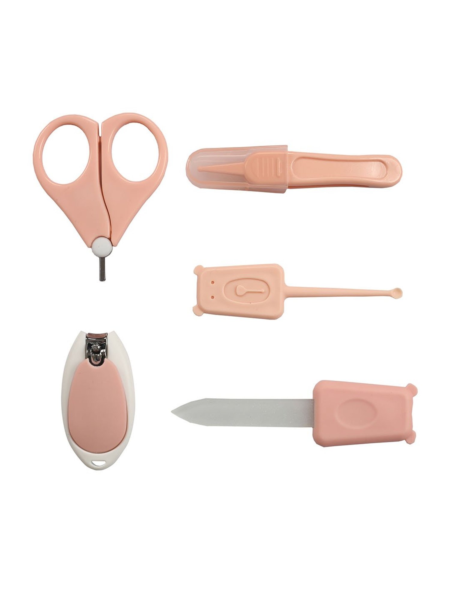 Baby Moo Peach Grooming Kit of 5 Pcs with a Nail Clipper