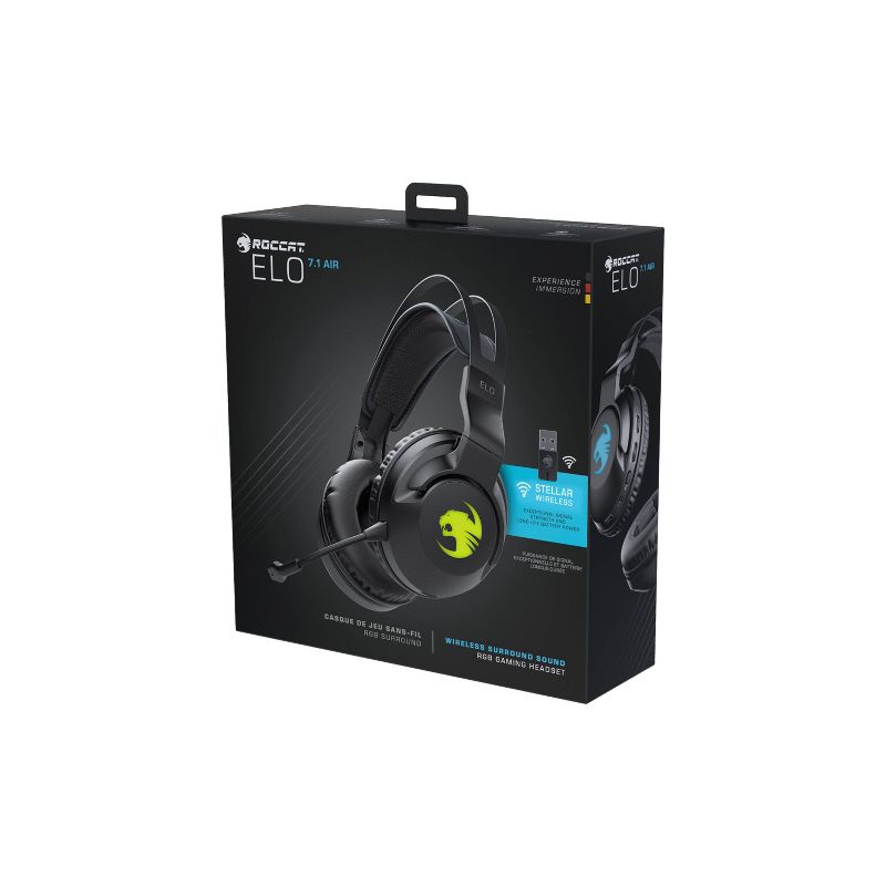 Roccat ELO 7.1 Air Surround Sound Wireless Gaming Headset for PC - Black
