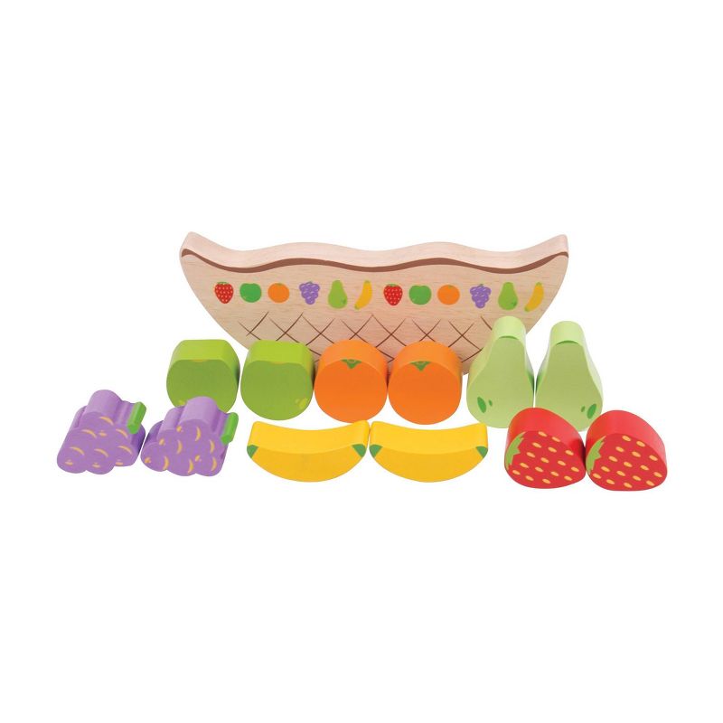 Wooden Fruit Balancing Game