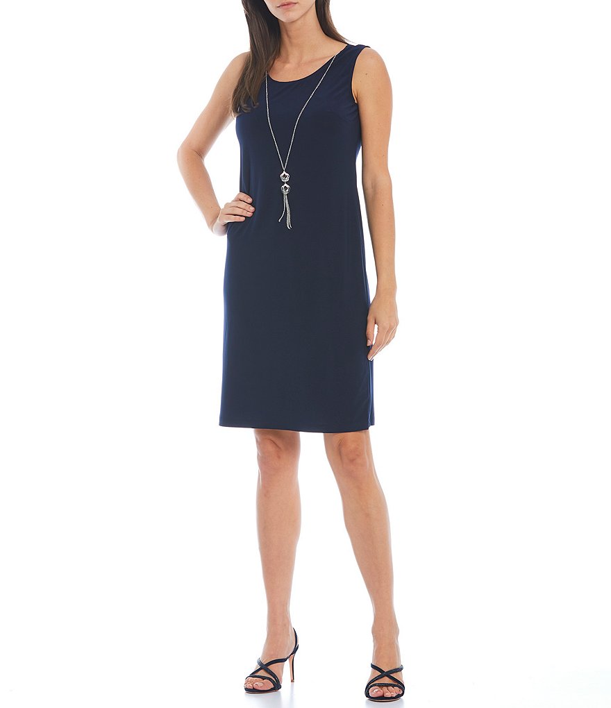 R & M Richards Jersey Knit 3D Flowers 3/4 Bell Sleeve Round Neck 2-Piece Jacket Dress