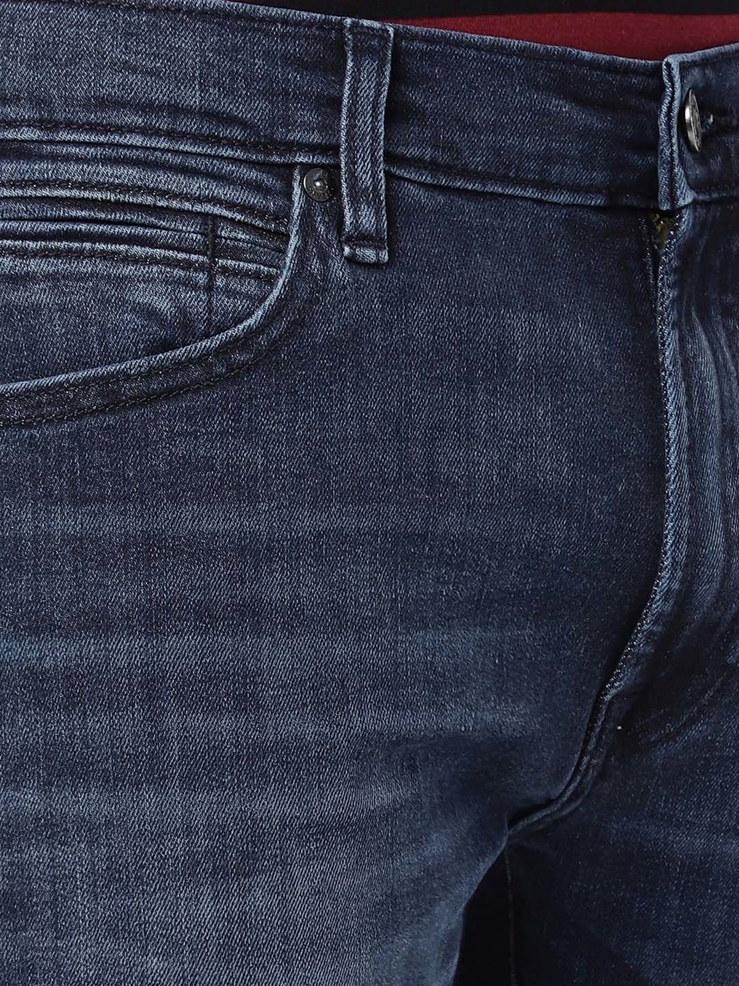 EVERBLUE Blue Comfort Slim Midrise Jeans