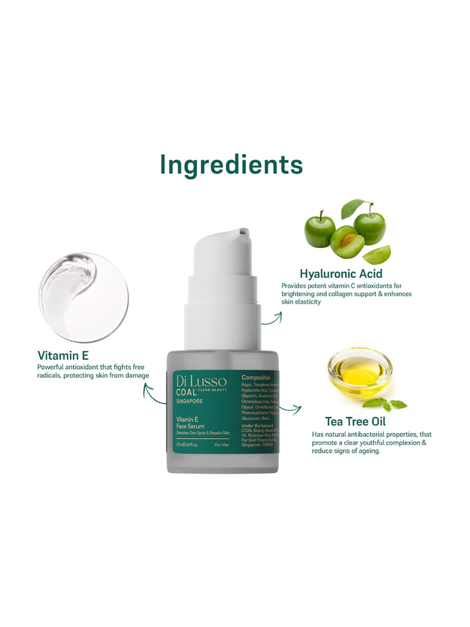 COAL Clean Beauty Vitamin E Face Serum - 20 ml