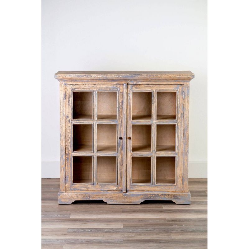 Penelope 2 Door Cabinet Distressed Gray - East at Main