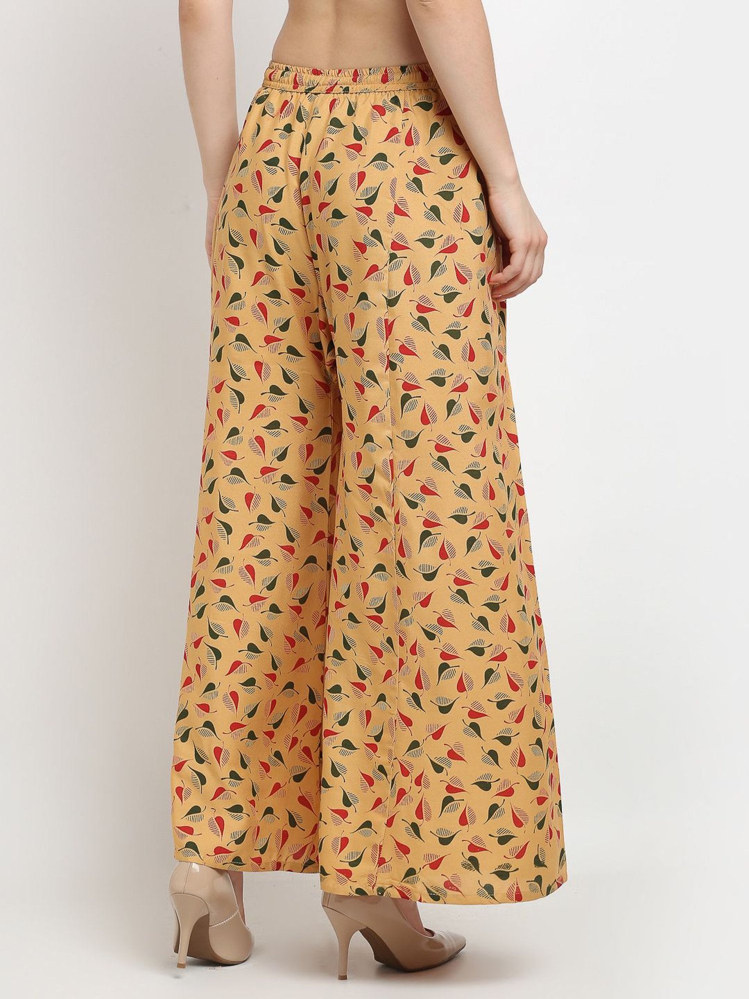 Gracit Black & Beige Flared Fit Palazzos - Pack Of 2