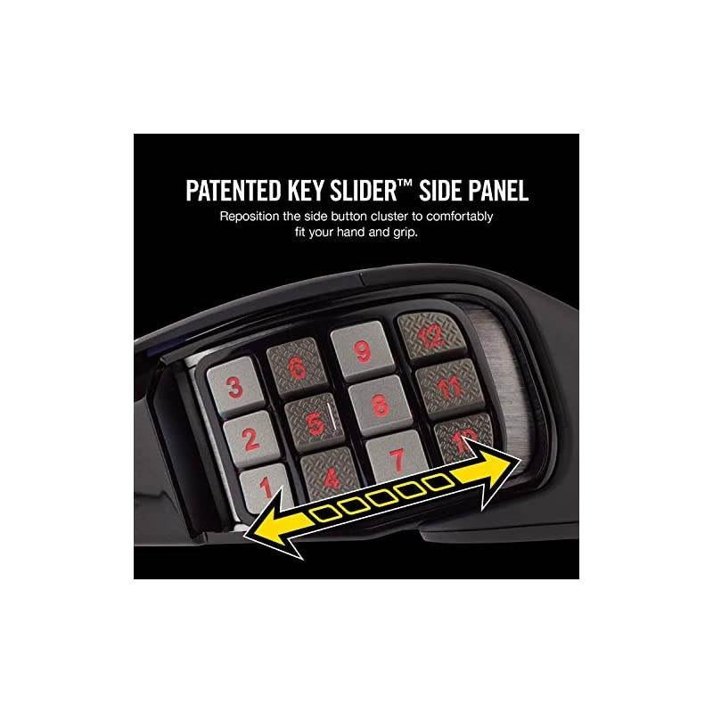 Scimitar Pro RGB - MMO Gaming Mouse - 16,000 DPI Optical Sensor - 12 Programmable Side Buttons - Black (Packaging may vary)