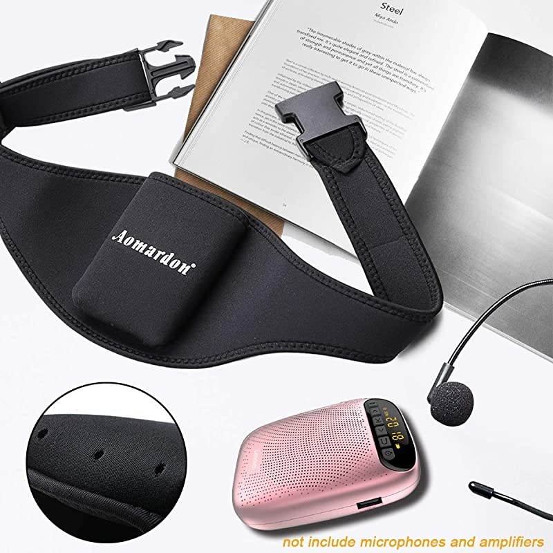 Belt for Fitness Instructors,Vertical rophone Transmitter Carrier Belt for Fitness Class,Public Speaking,Theatre,Pilates Teachers,Spin Yoga(2 Pack)