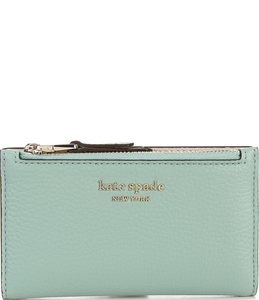 kate spade new york Roulette Pebble Leather Small Slim Bi-Fold Wallet