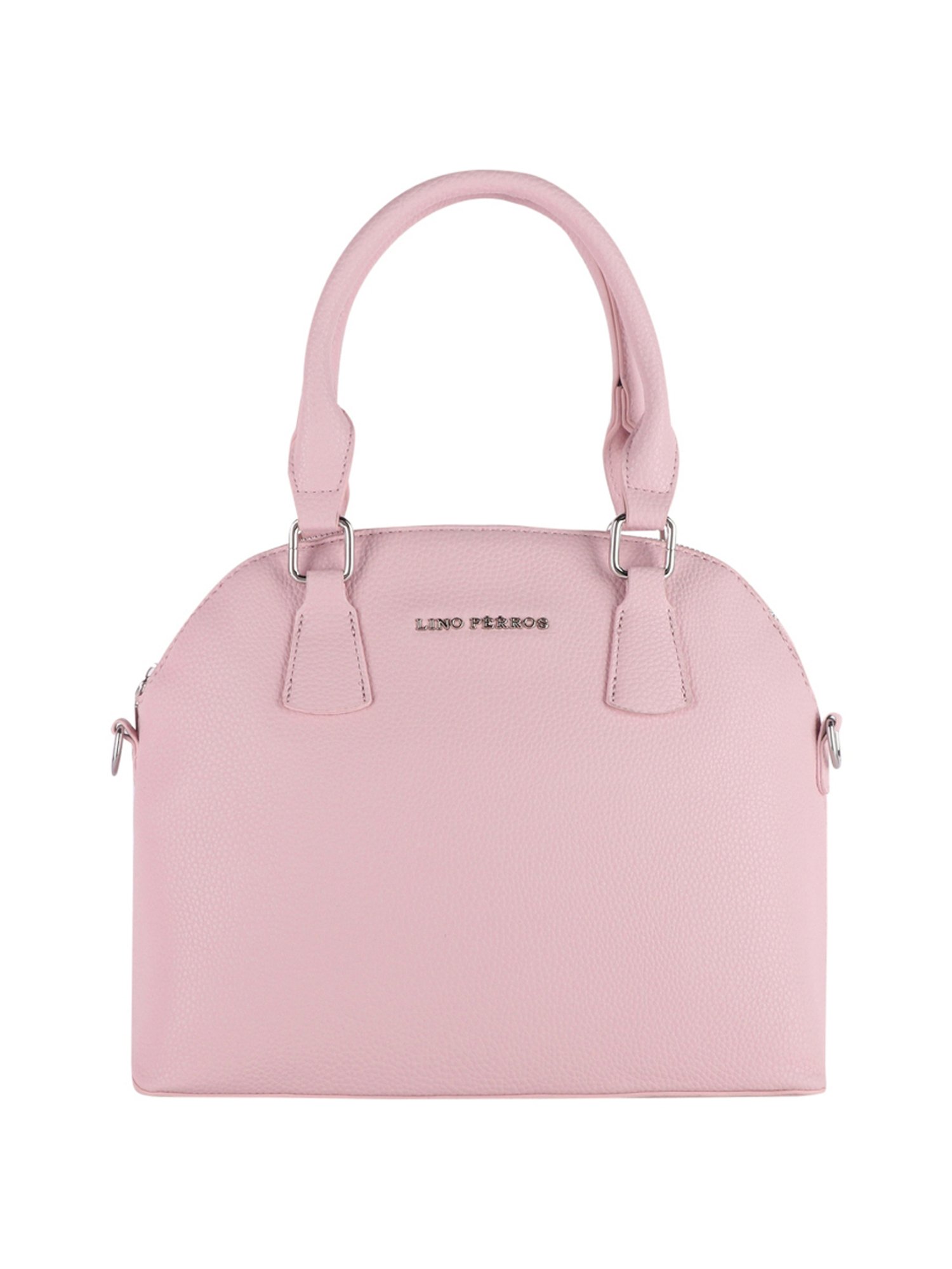 Lino Perros Pink Solid Medium Handbag