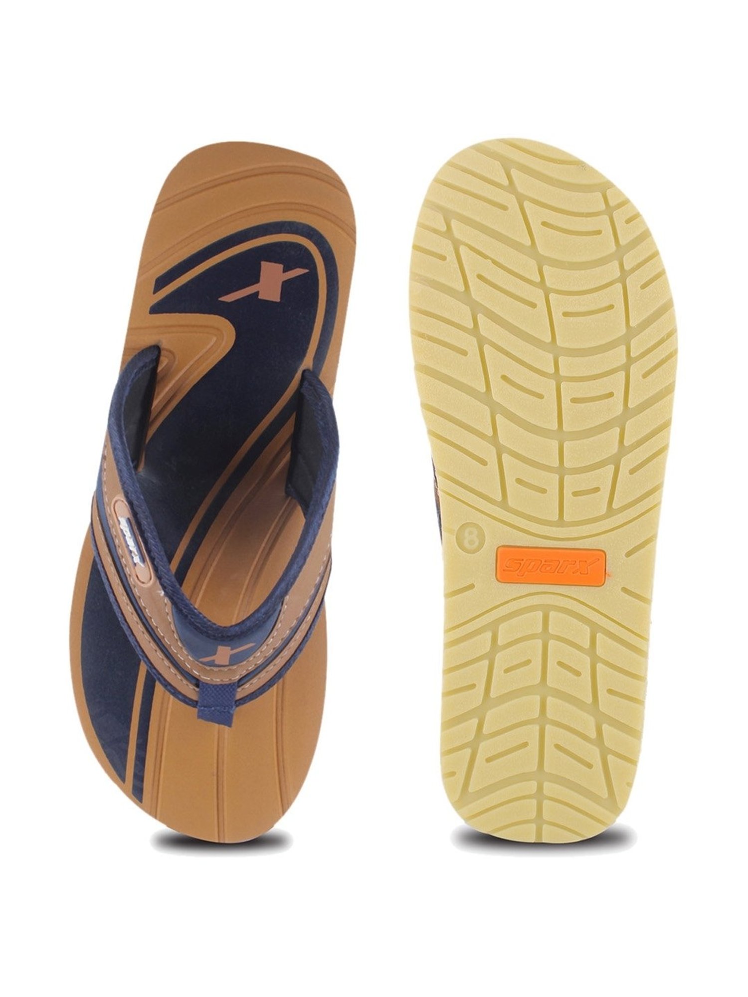 Sparx Men's Tan Flip Flops