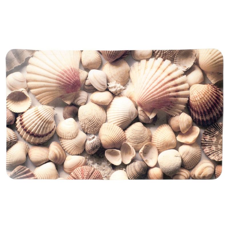 Seashells Bath Mat Beige - Splash Home