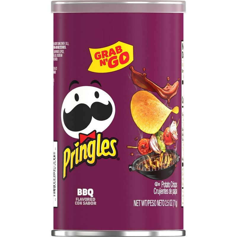 Pringles Grab & Go Large BBQ Potato Crips Chips - 2.5oz