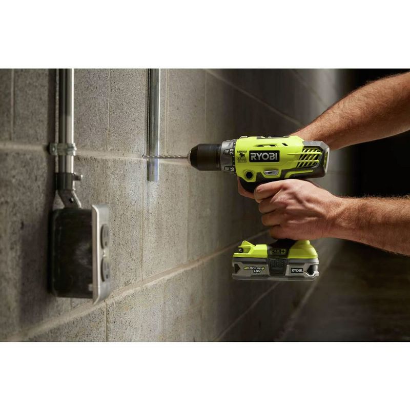 Ryobi ZRP214 18V ONE Plus Lithium-Ion 2-Speed 1/2 in.Cordless Hammer Drill (Tool Only)