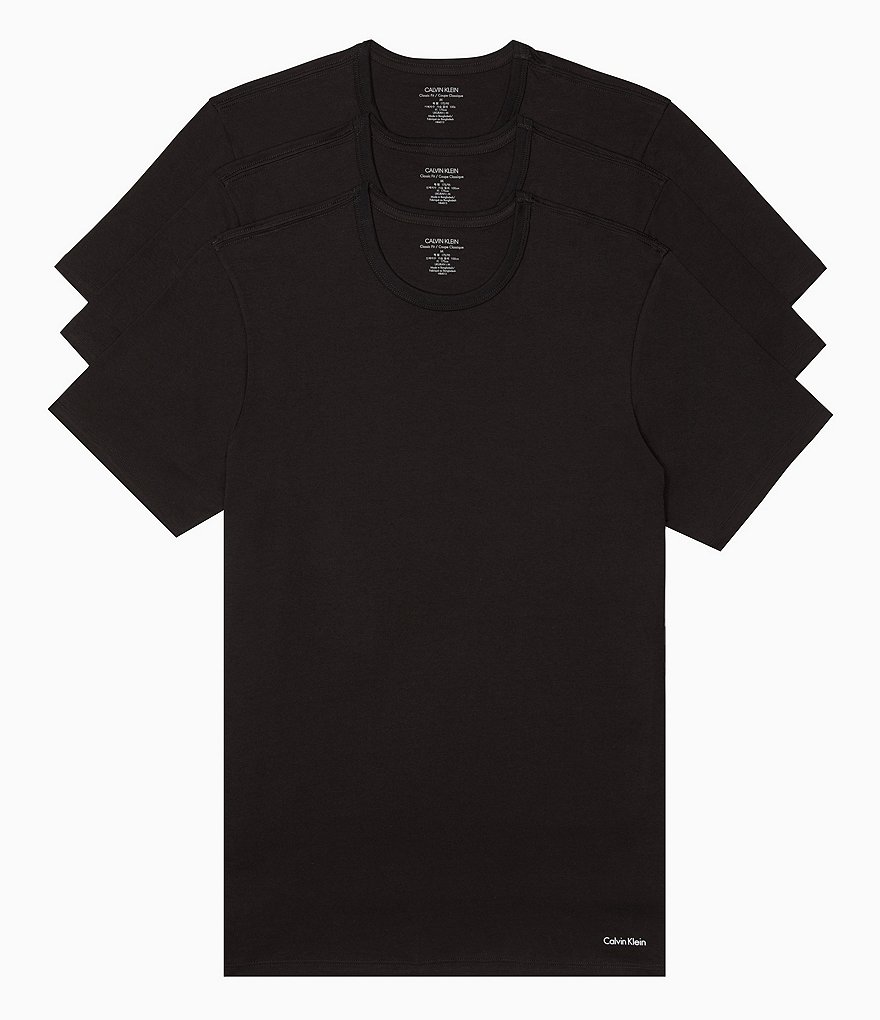 Calvin Klein Cotton Classic Slim Solid Crew Neck T-Shirts 3-Pack