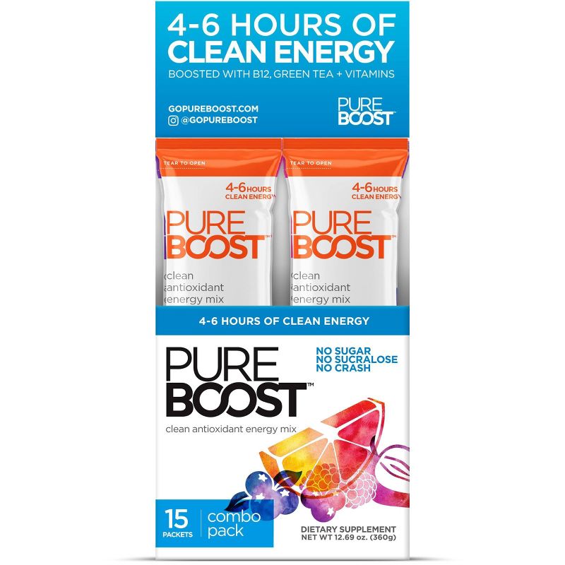 Pureboost Clean Energy Combo Drink Mix - 15ct