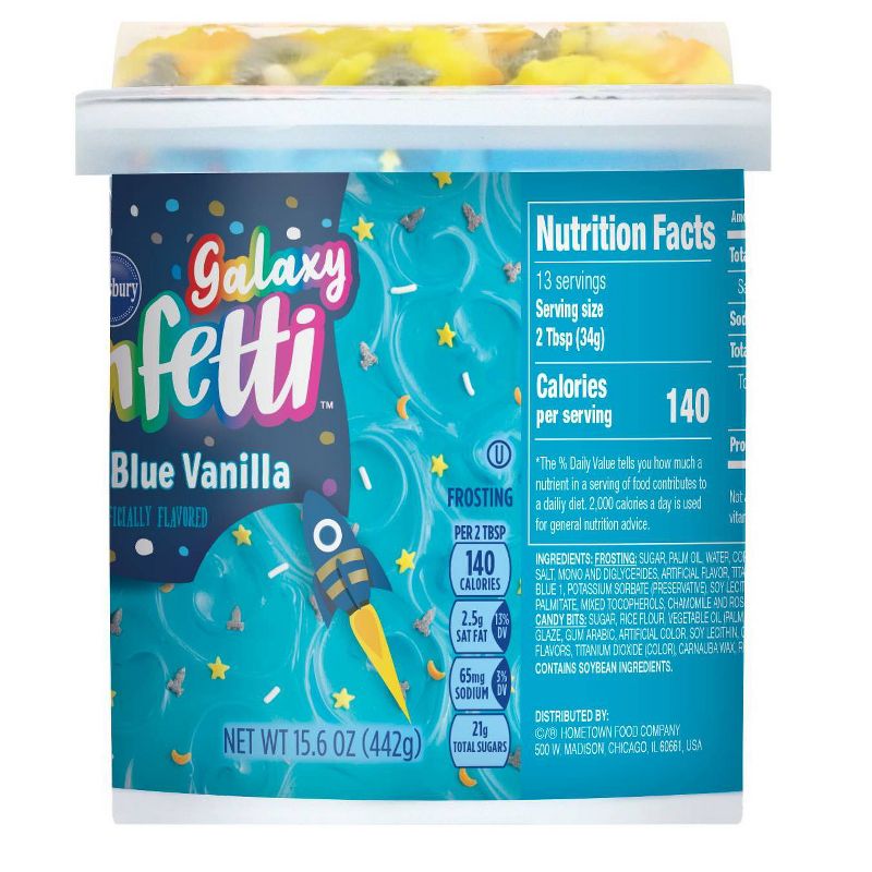 Pillsbury Funfetti Galaxy Space Blue Vanilla Frosting - 15.6oz