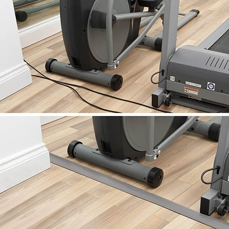 CC4 Floor Cord CoverCable Protector Light Duty | Protect Cords and Prevent a Trip Hazard | 6 Foot Length | Cable Cavity 063 W x 031 H 6 Feet Grey