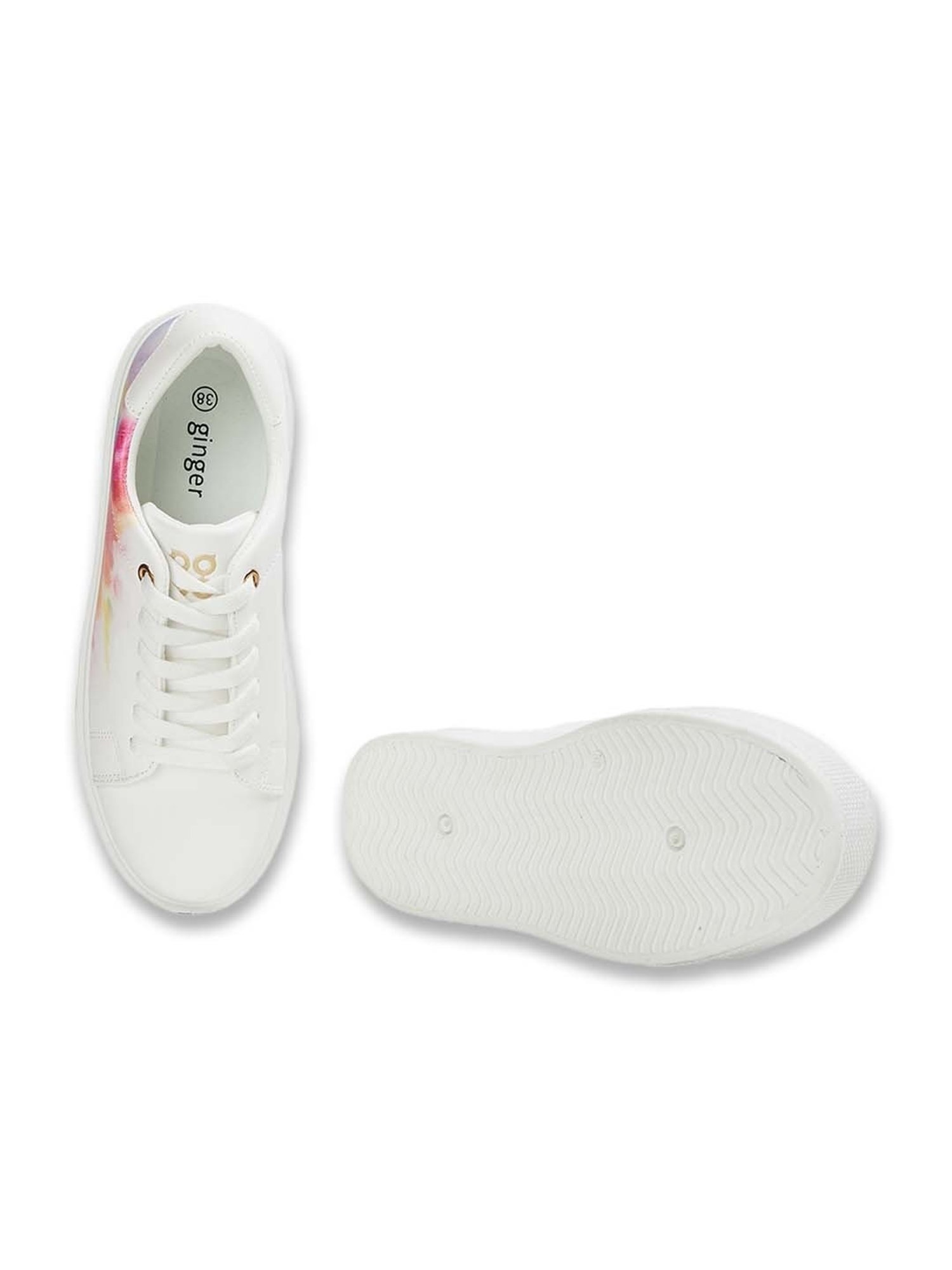 Ginger by Lifestyle Women's White Sneakers