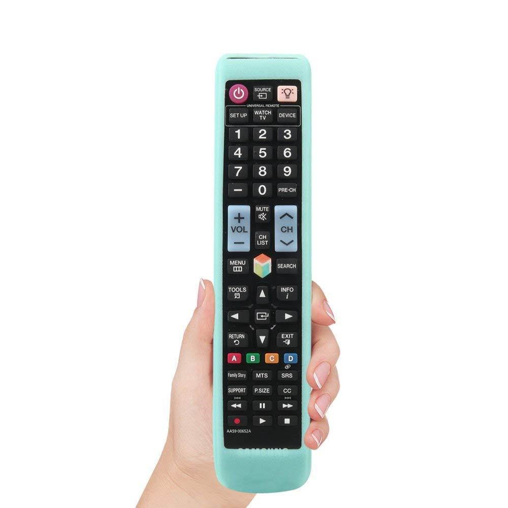 Samsung Remote Case SIKAI Silicone Protective Cover for Samsung BN59-01178W AA59-00652A AA59-00594A AA59-00582A HDTV Remote Control Shockproof Skin-Friendly Anti-Lost with Remote Loop (Luminous Blue)
