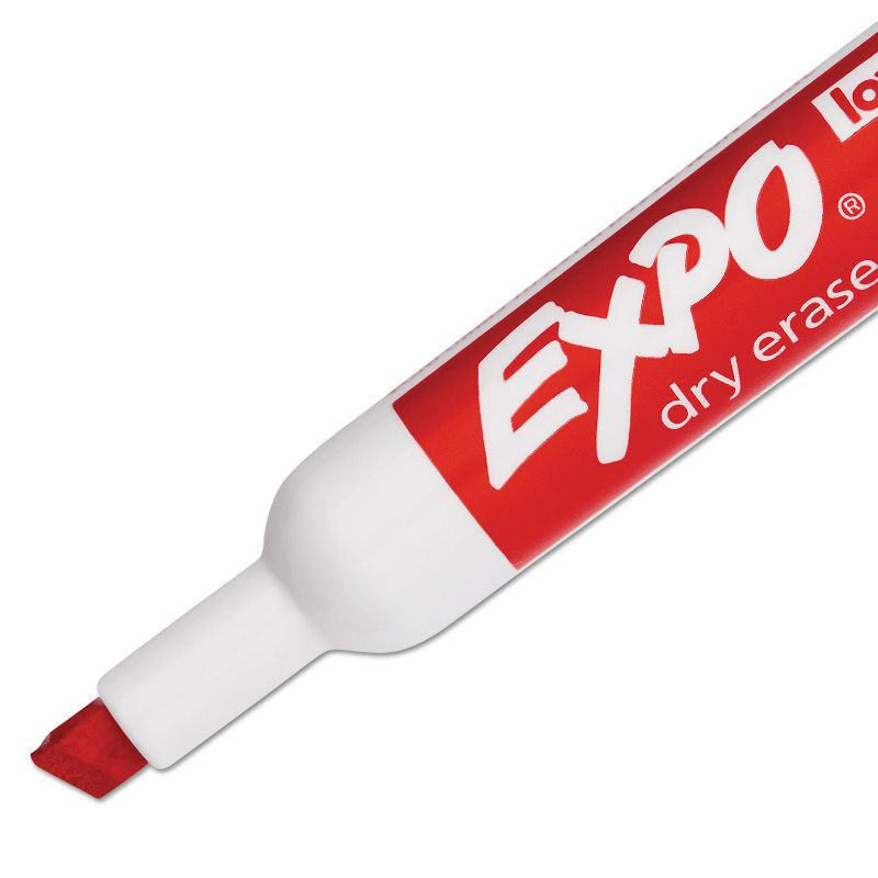 EXPO Low Odor Dry Erase Marker Chisel Tip Red Dozen 80002