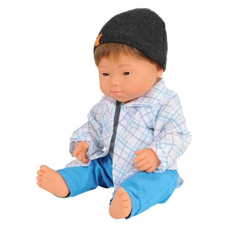 Miniland Boy Doll with Down Syndrome - 15&rdquo; Doll with Outfit