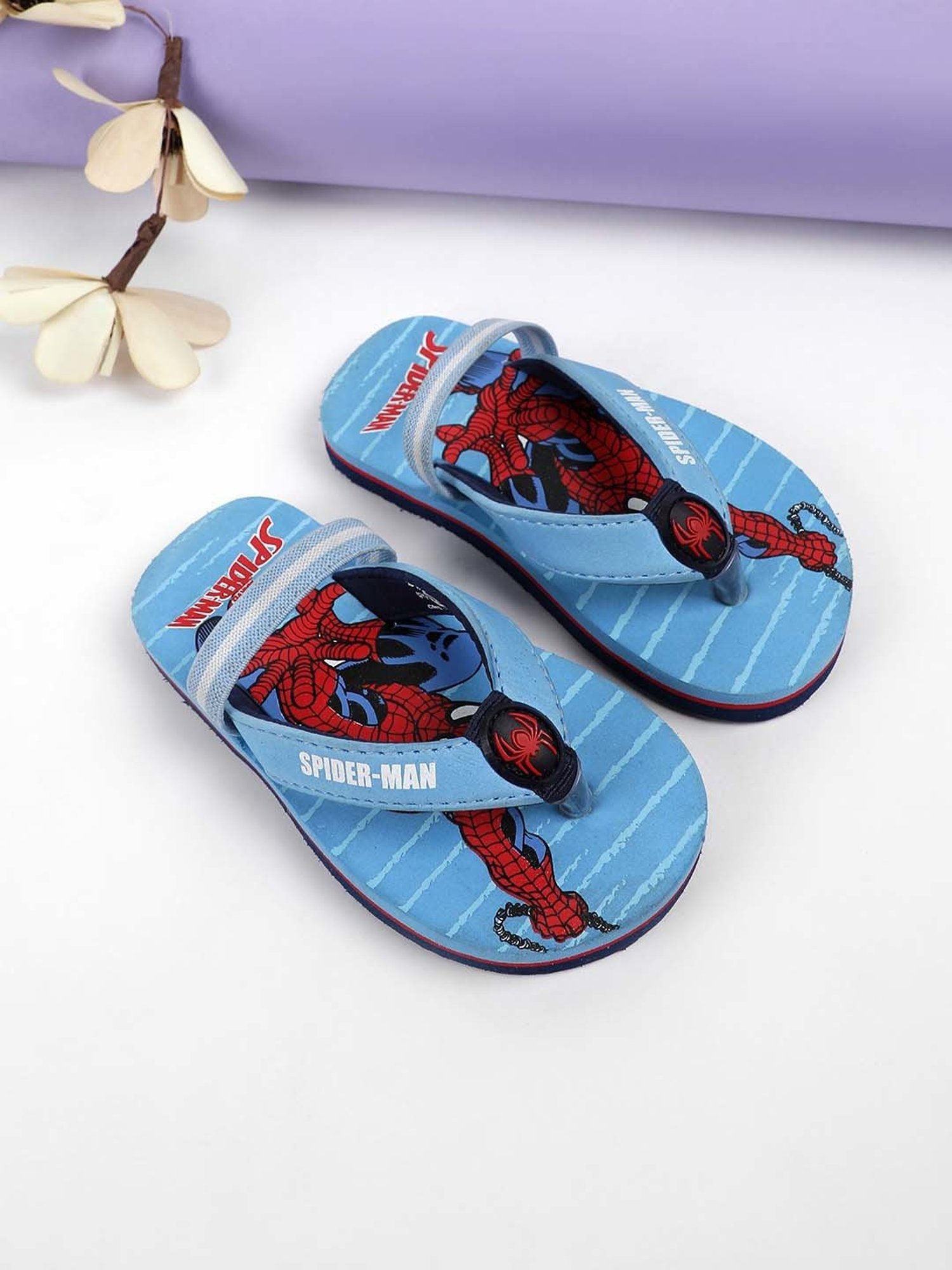 Kidsville Kids Sky Blue & Red Flip Flops