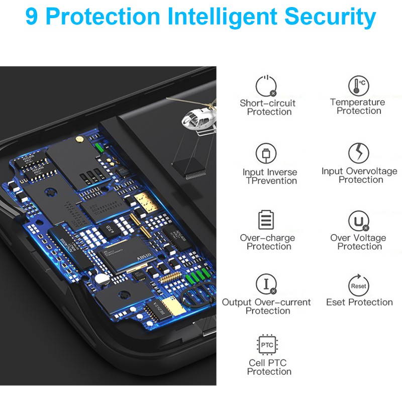 6500mAh Battery Charging Case For IPhone 12/12 Pro/12 Pro Max/12 Mini, Rechargeable Full Package Portable External Battery Case