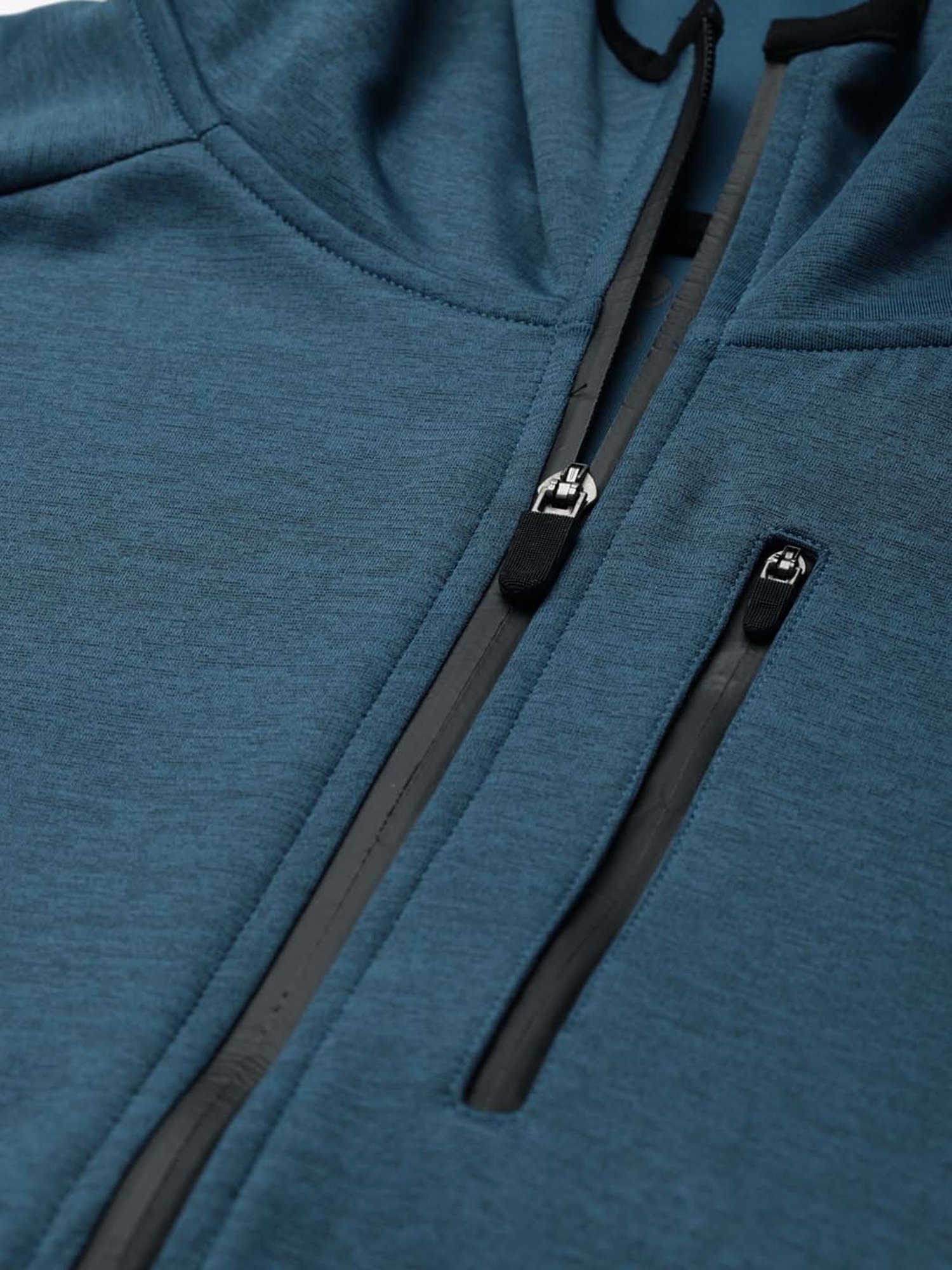 Slowave Teal Regular Fit Sports Hooded Jacket & Joggers Set