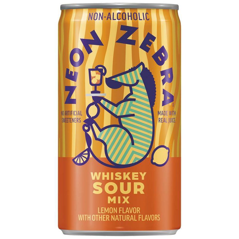 Neon Zebra Whiskey Sour Mix - 6pk/7.5 fl oz Cans