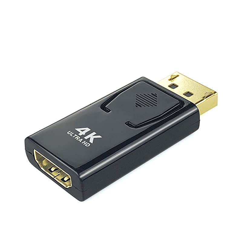 DisplayPort to HDMI Adapter  4K GoldPlated DP Male to HDMI Female Converter Adapter Compatible for Lenovo Dell HP Desktop with DisplayPort Output to HDTV Monitor Projector Input 2PACK