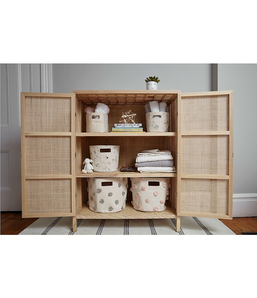 Edgehill Collection Hand-Woven Rattan Market Basket