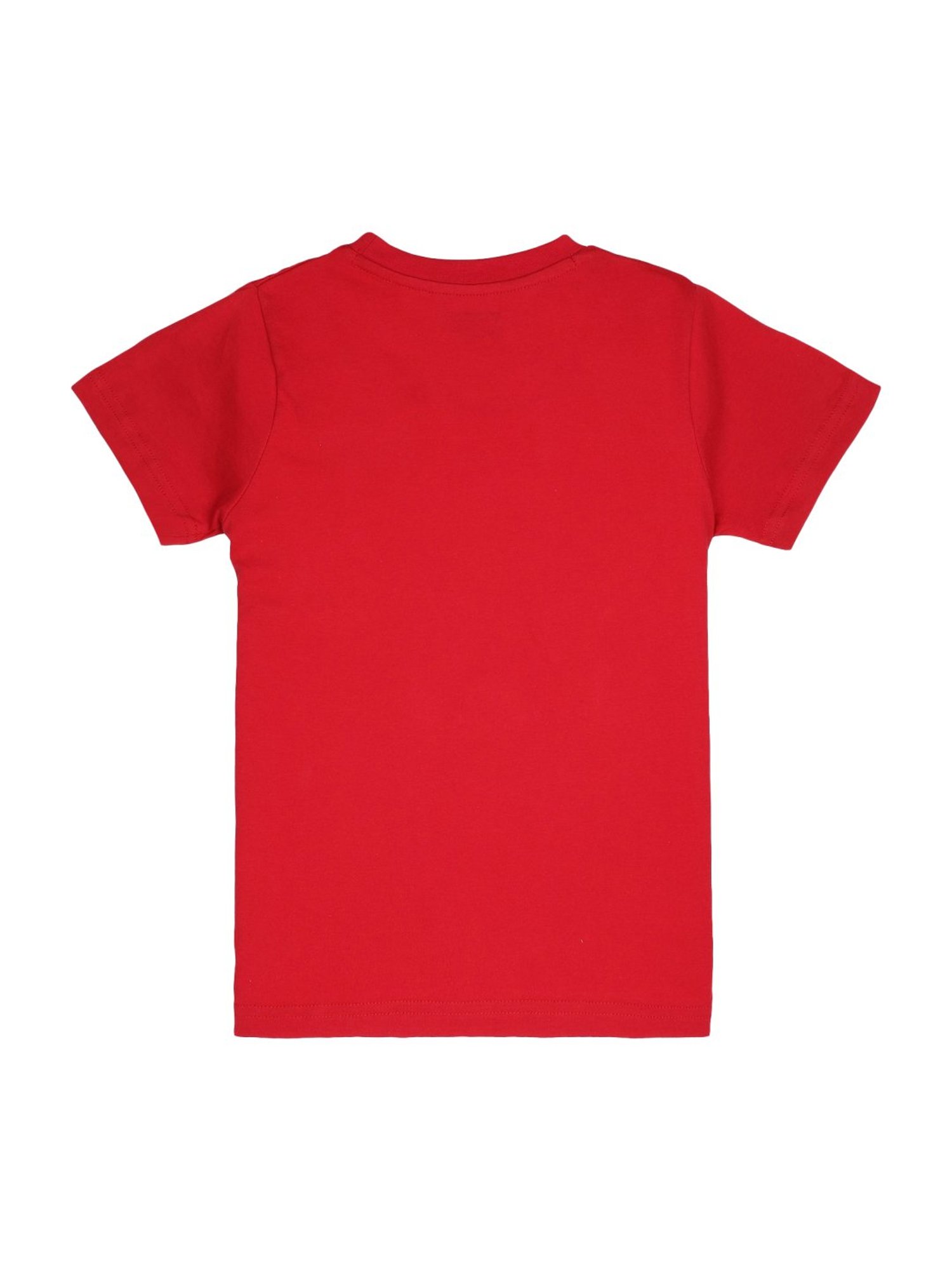 Proteens Kids Red Cotton Printed T-Shirt