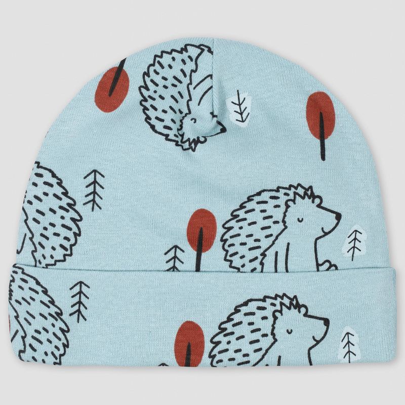 Yoga Sprout Baby Boy Cotton Caps 3pk, Fox, 0-6 Months