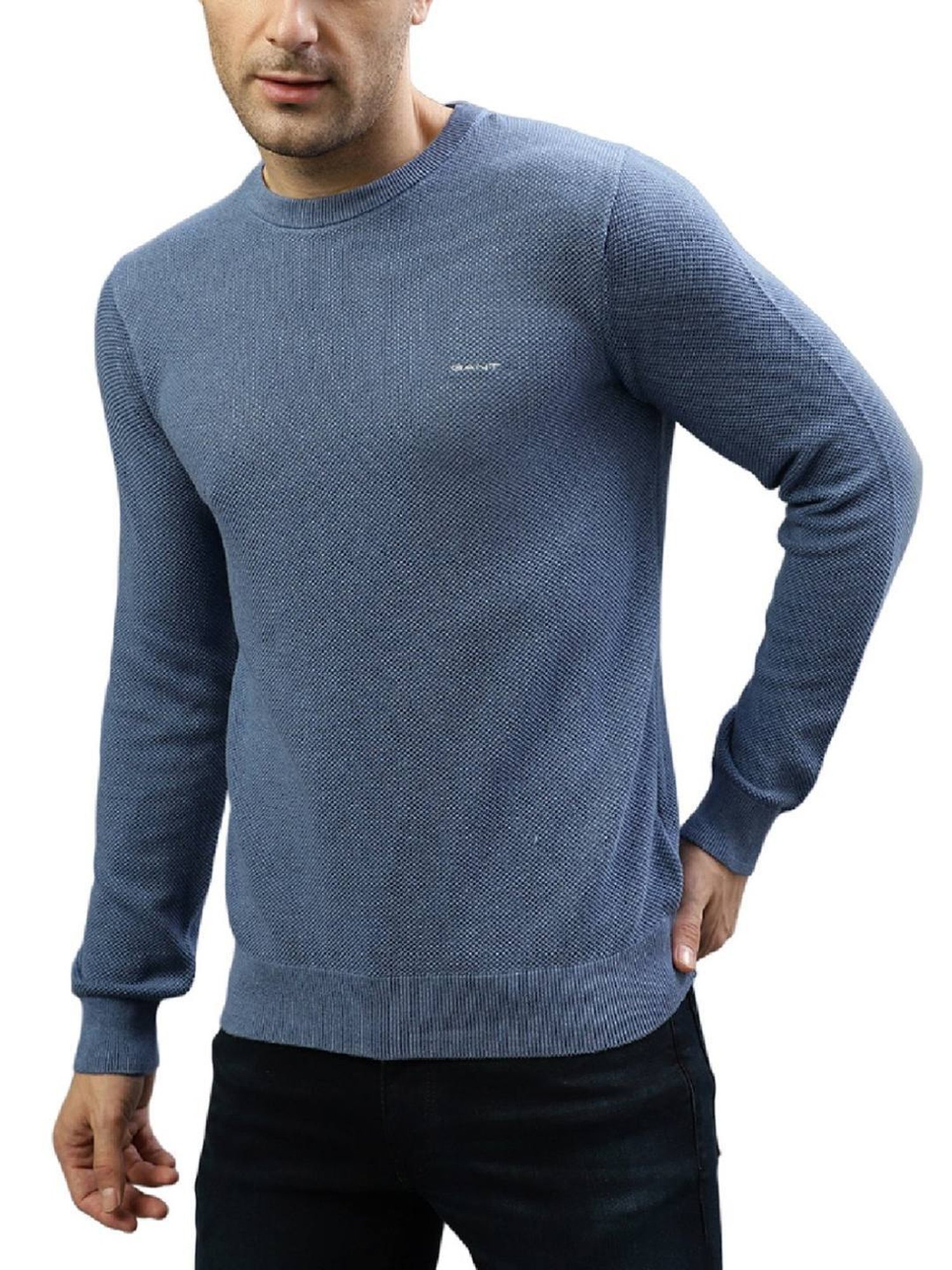 Gant Blue Regular Fit Sweaters