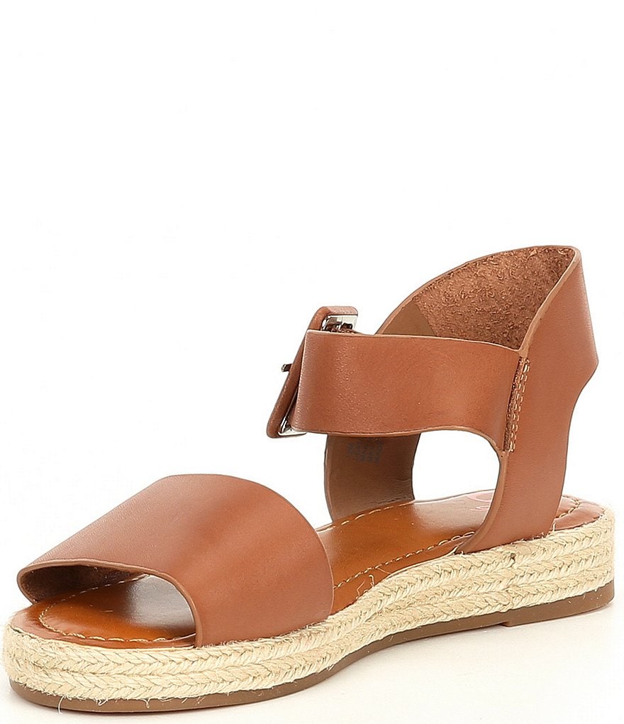 GB Girls' Kaygan-Girl Leather Two-Piece Espadrille Flat Sandals (Youth)