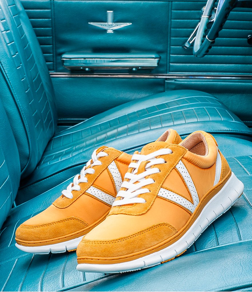 Vionic Nana Satin Leather Lace-Up Sneakers