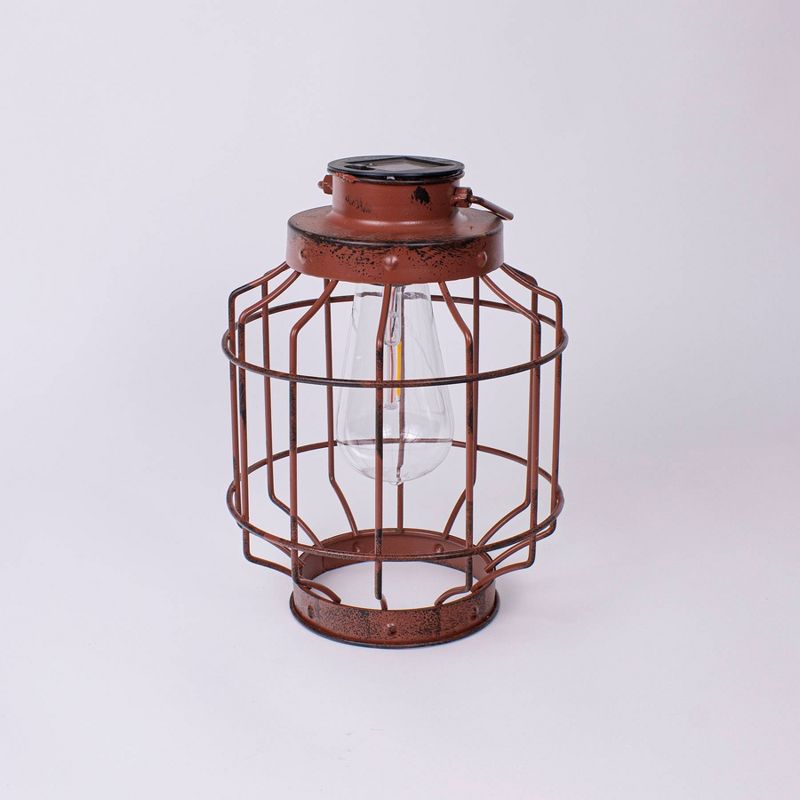 2pk Portsmouth Edi-Sol Outdoor Lantern Rust - Echo Valley