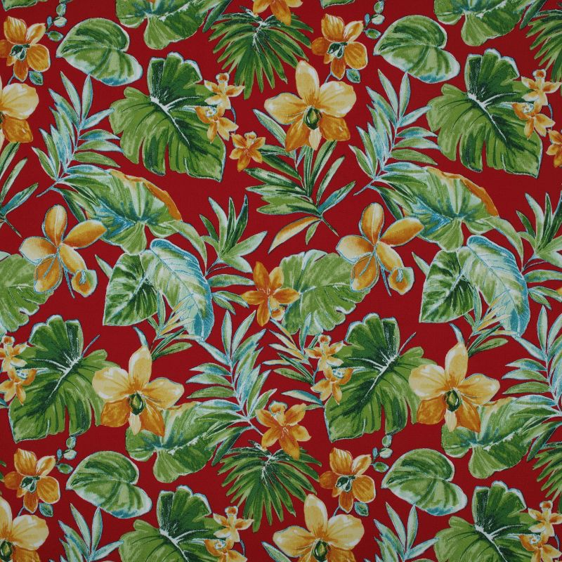 Beachcrest Poppy Squared Corners Outdoor Chair Cushion Red - Pillow Perfect