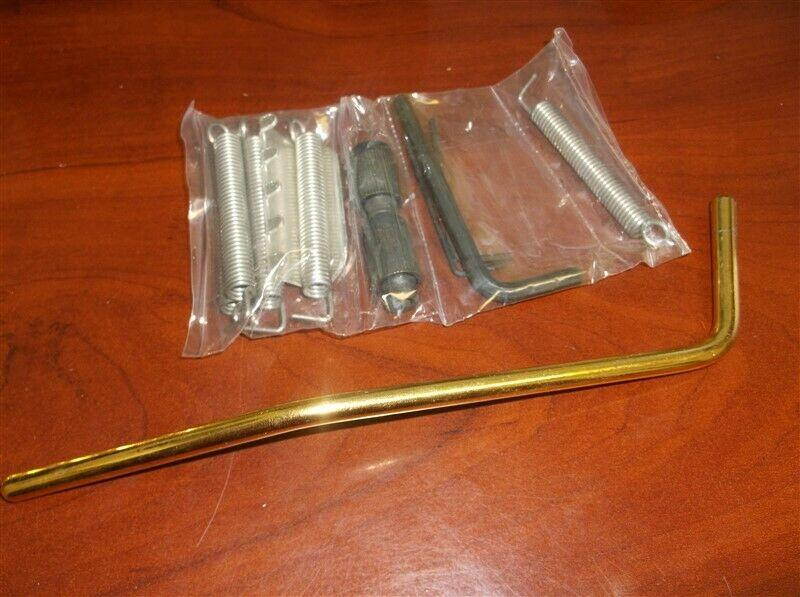 NEW - Hipshot 4-String Bass Tremolo Bridge, 2-1/4" Spacing - GOLD