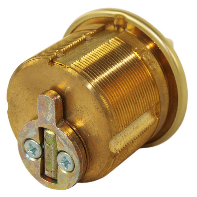 Ilco 7201TK2-03 Polished Brass US3 Solid Brass Replacement 1-1/4" Mortise Turn Knob Cylinder Lock