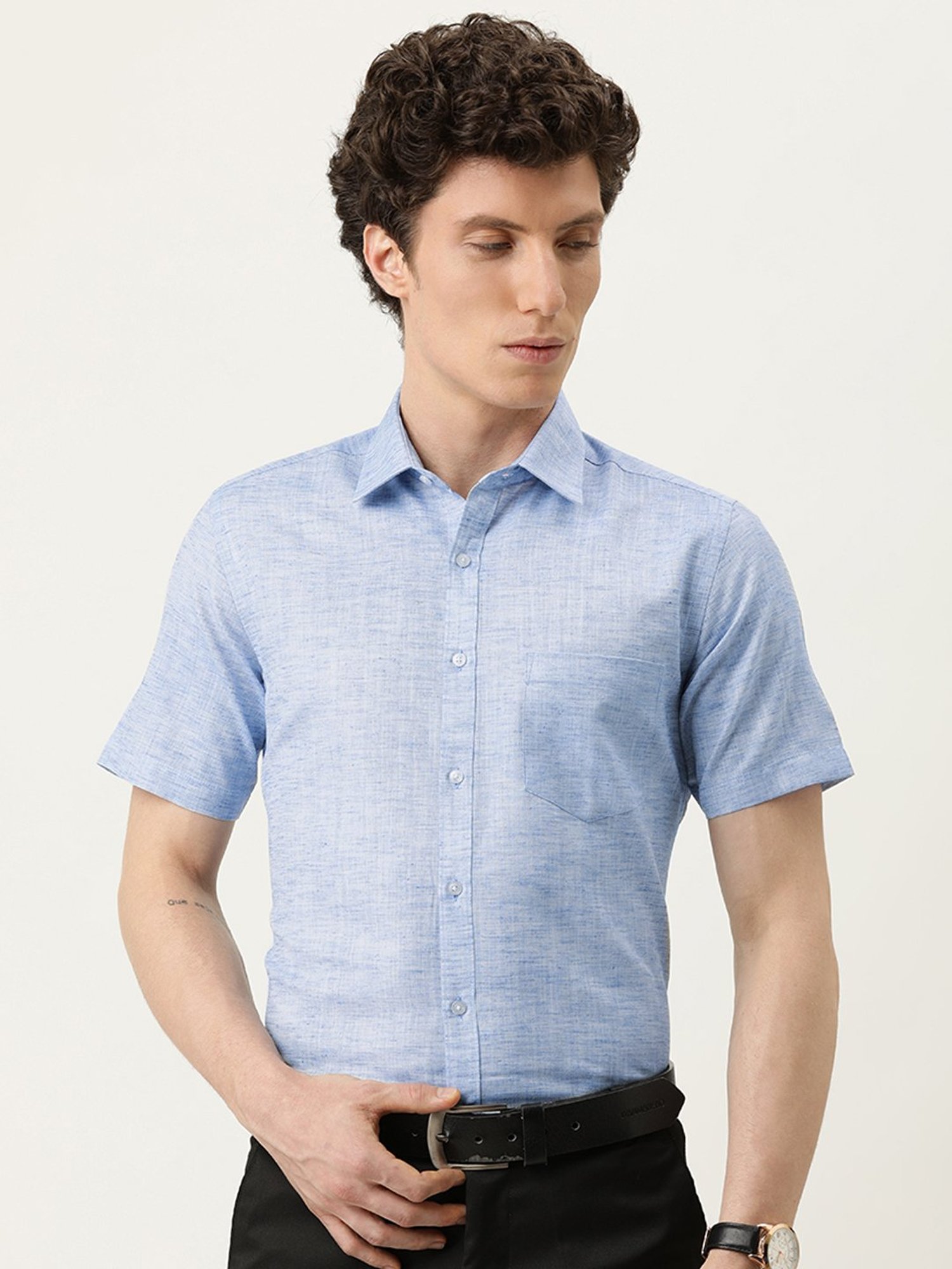 IVOC Blue Slim Fit Shirt