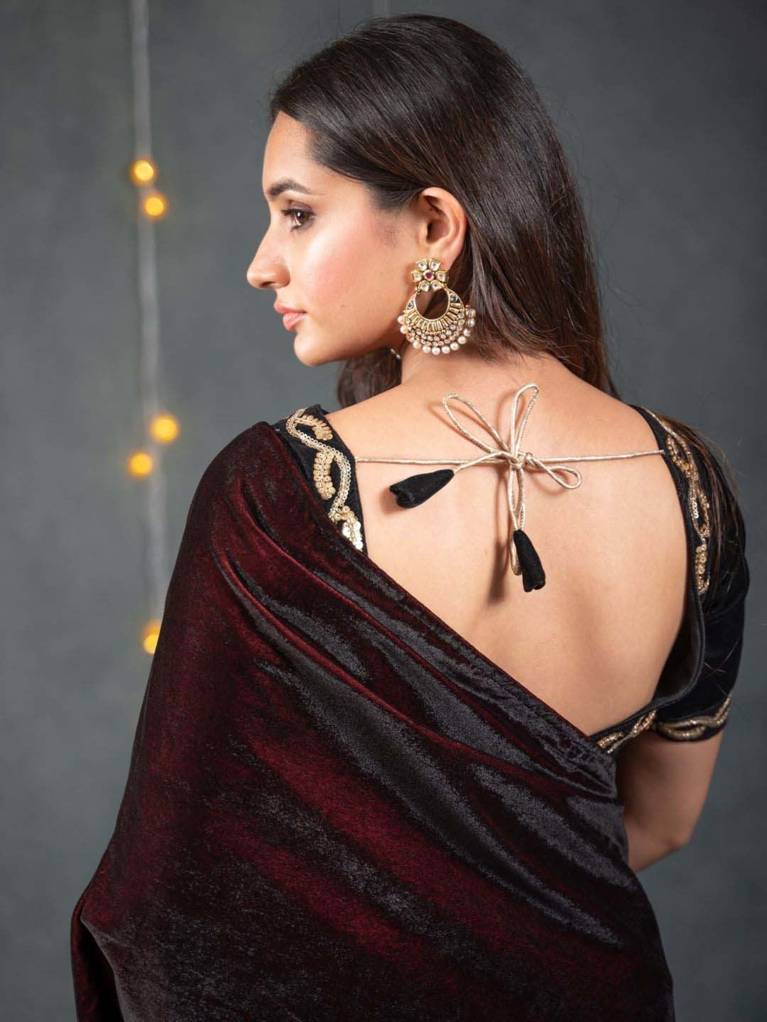 Swtantra Black Embellished Readymade Blouse