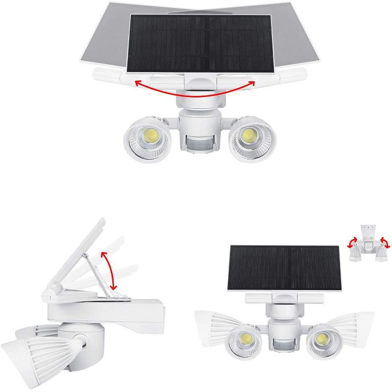 Wasserstein Arlo Floodlight and Solar Panel Charger - Motion-Activated for Arlo Essential Spotlight and XL Spotlight ONLY (White) (NOT for Pro, Ultra)