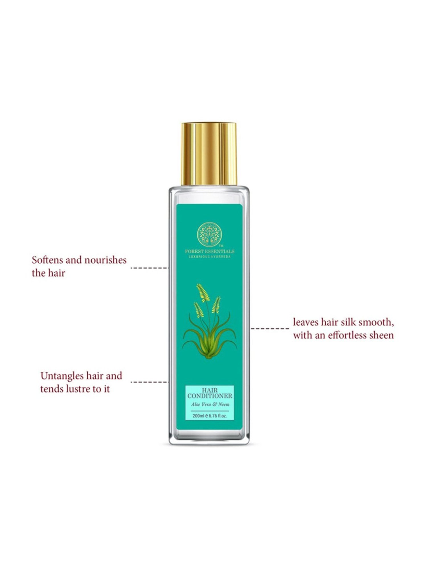 Forest Essentials Natural Ayurvedic Aloe Vera & Neem Hair Conditioner - 200 ml