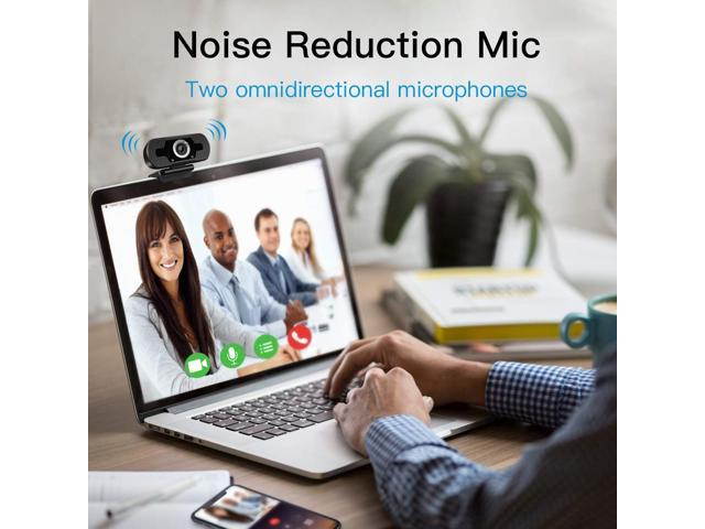 Anivia 1080p HD Webcam W8, USB Desktop Laptop Camera, Mini Plug and Play Video Calling Computer Camera, Built-in Mic, Flexible Rotatable Clip