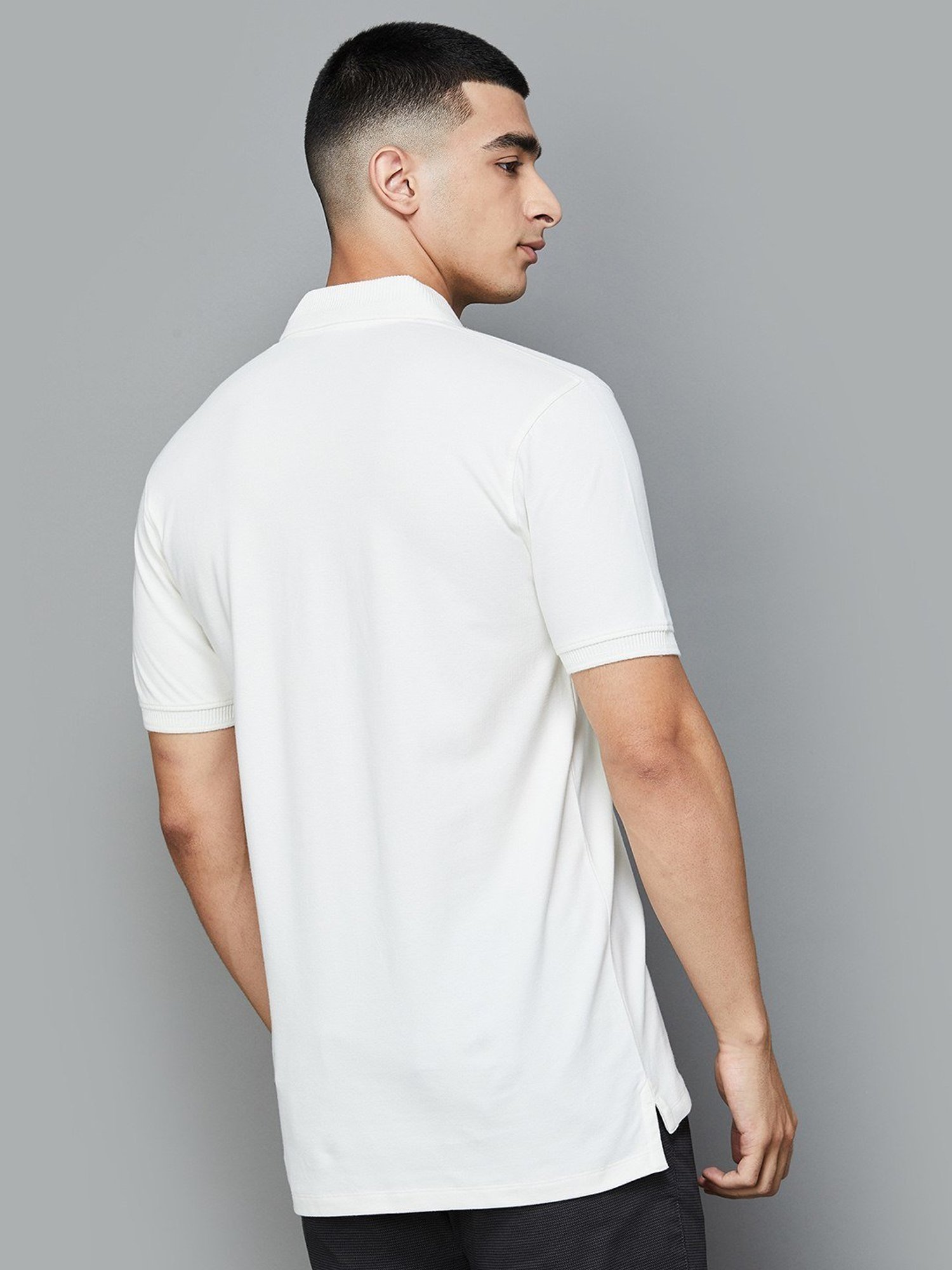 Forca by Lifestyle Off White Regular Fit Polo T-Shirts