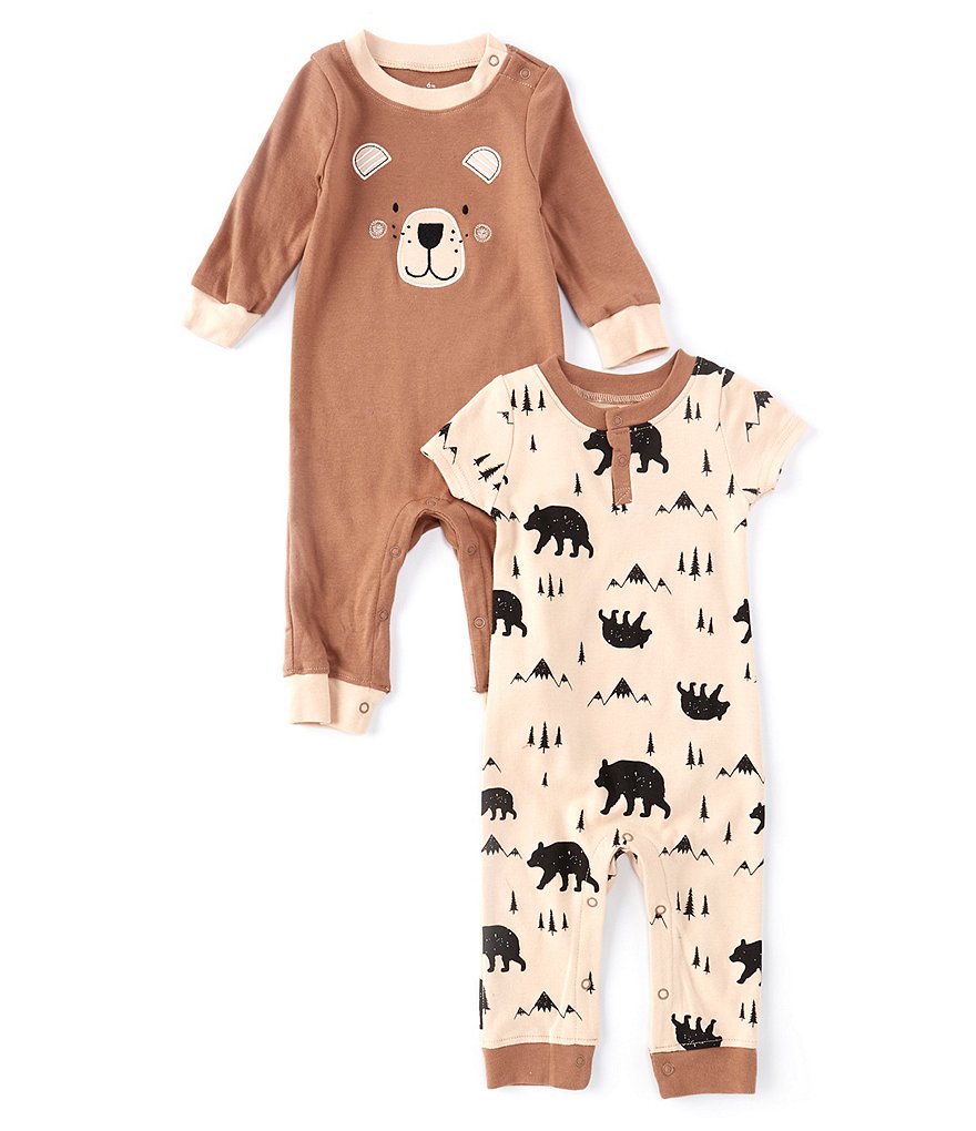 Baby Starters Baby Boys 3-9 Months Bear 2-Pack Coveralls