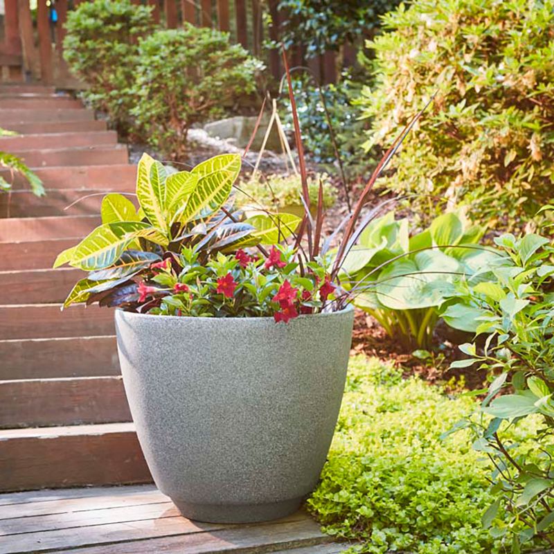 Southern Patio Dynamic Design 15 In Large Metro Resin Garden Planter, Monzonite