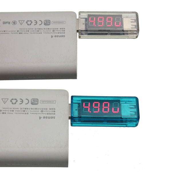 DC 3-7.5V 0-5A V2.0 USB Voltage Current Meter Detector Charger White