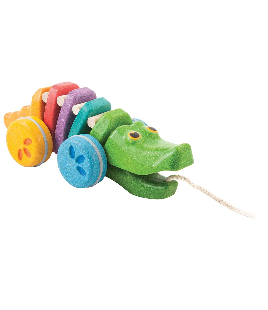 Plan Toys Dancing Rainbow Alligator Pull Toy